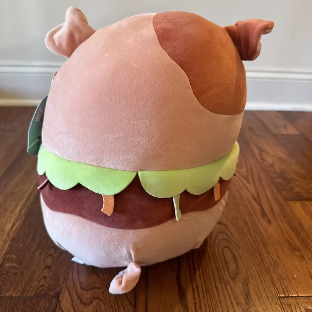 New Squishmallows Carnita Girl Pig BBQ Pulled Pork Sandwich Stuffy Plush Toy NWT